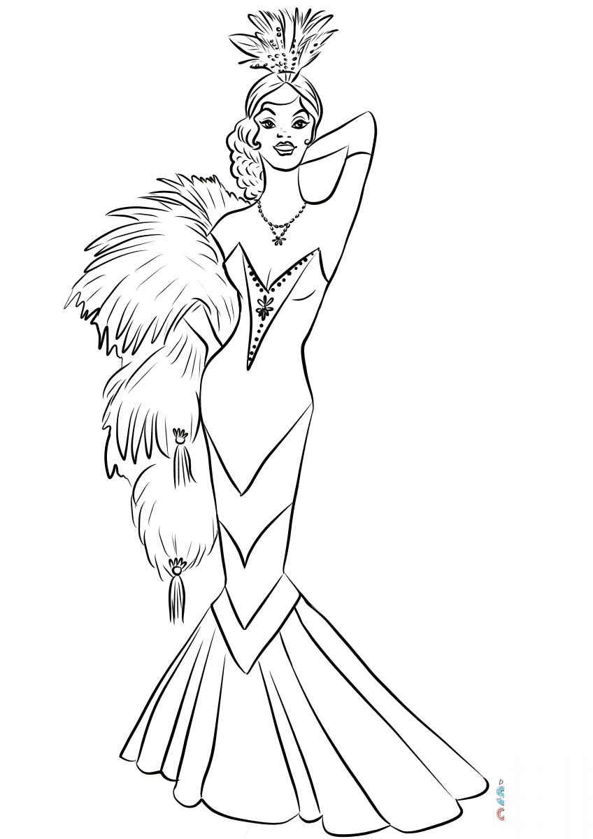 1930's Woman in Long Dress