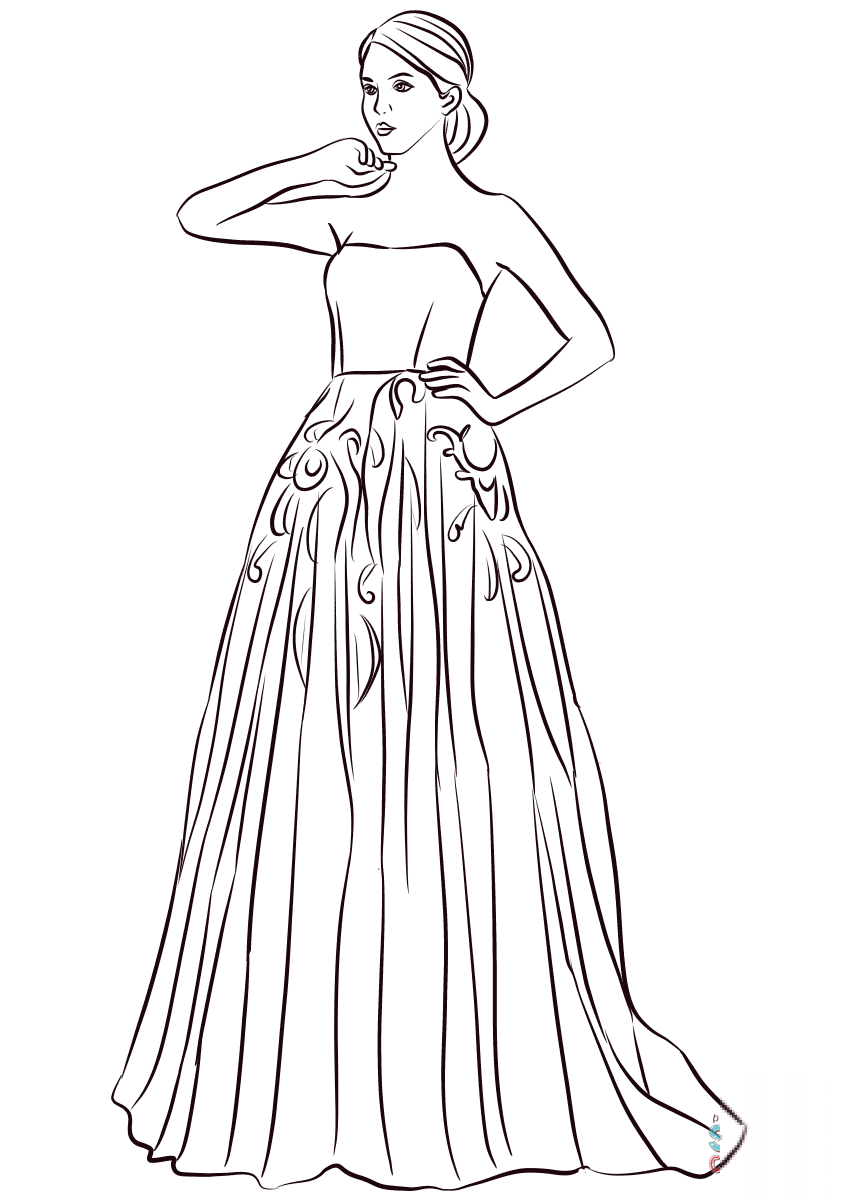 Strapless Long Prom Dress