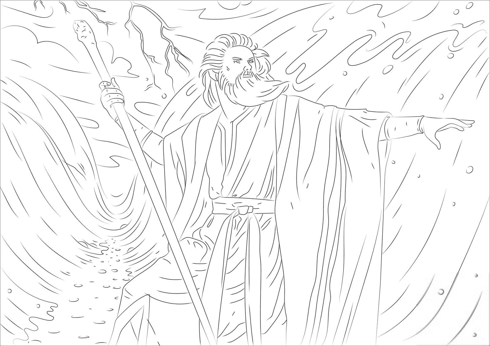 kolorowanka Mojżesz