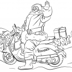 Santa on a Motorcycle