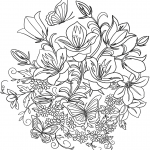 Butterfly and Flowers