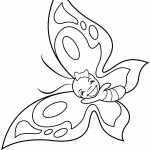 Cute Butterfly with Happy Smile