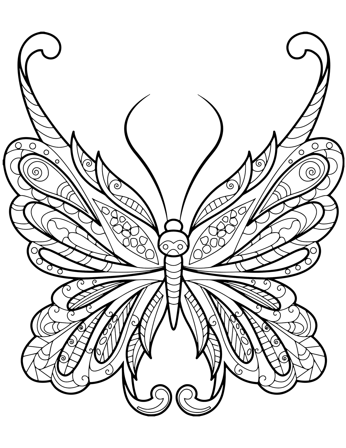 Difficult Butterfly Zentangle