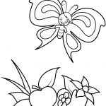 Cute Butterfly Boy and a Big Apple