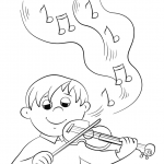 Cute Boy Playing Violin
