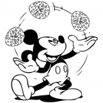 Mickey is Juggling Easter Eggs