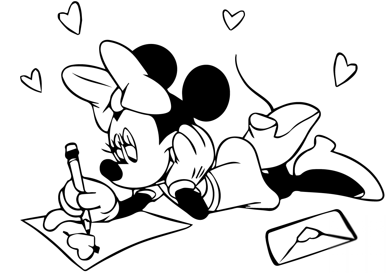 Minnie Preparing for Valentine's Day