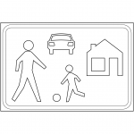 "Living Street" Sign in the...