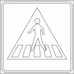 "Pedestrian Crossing" Sign in the...