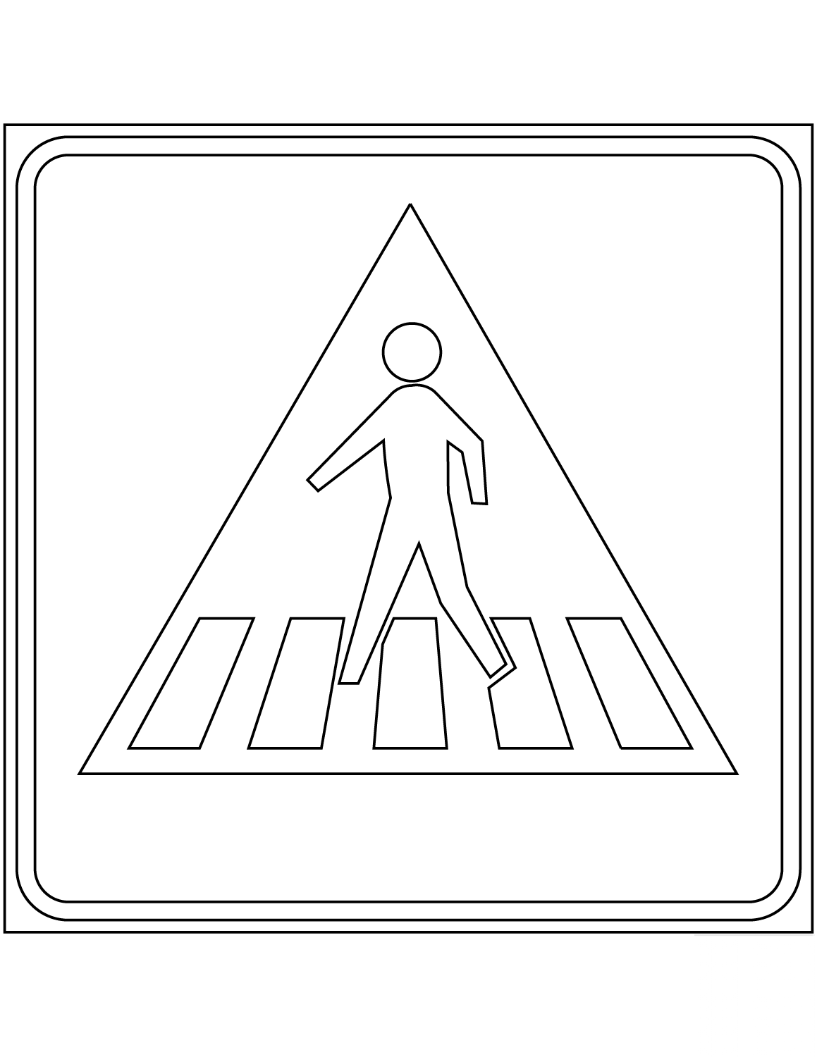 "Pedestrian Crossing" Sign in the...