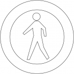 "No Access for Pedestrians" Sign in...