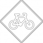 "Watch for Cyclists" Sign in New...