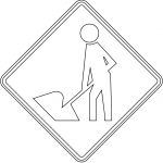 "Road Works" Sign in New Zealand