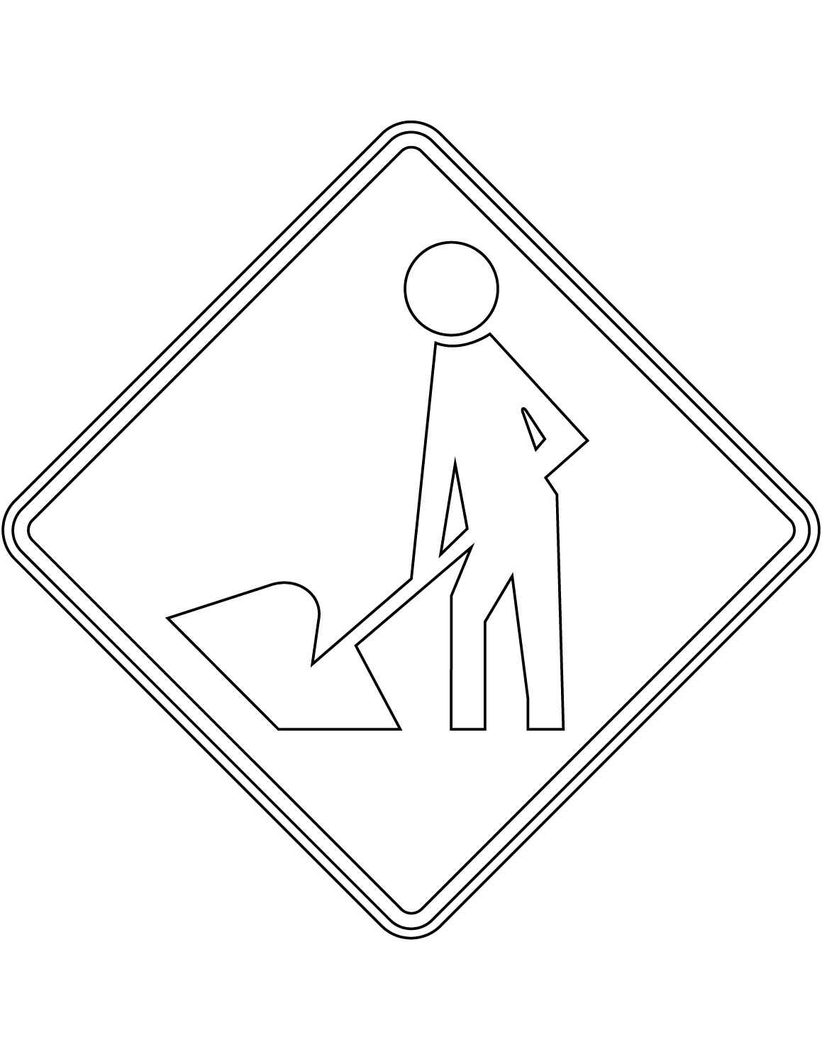 "Road Works" Sign in New Zealand