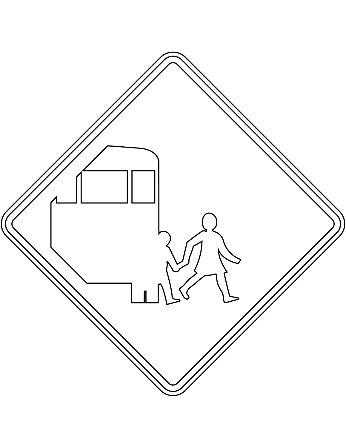 kolorowanka New Zealand Road Signs