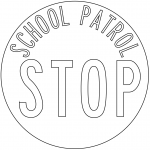 "Stop for School Patrol" Sign in...
