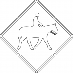 "Watch for Horses" Sign in New Zealand