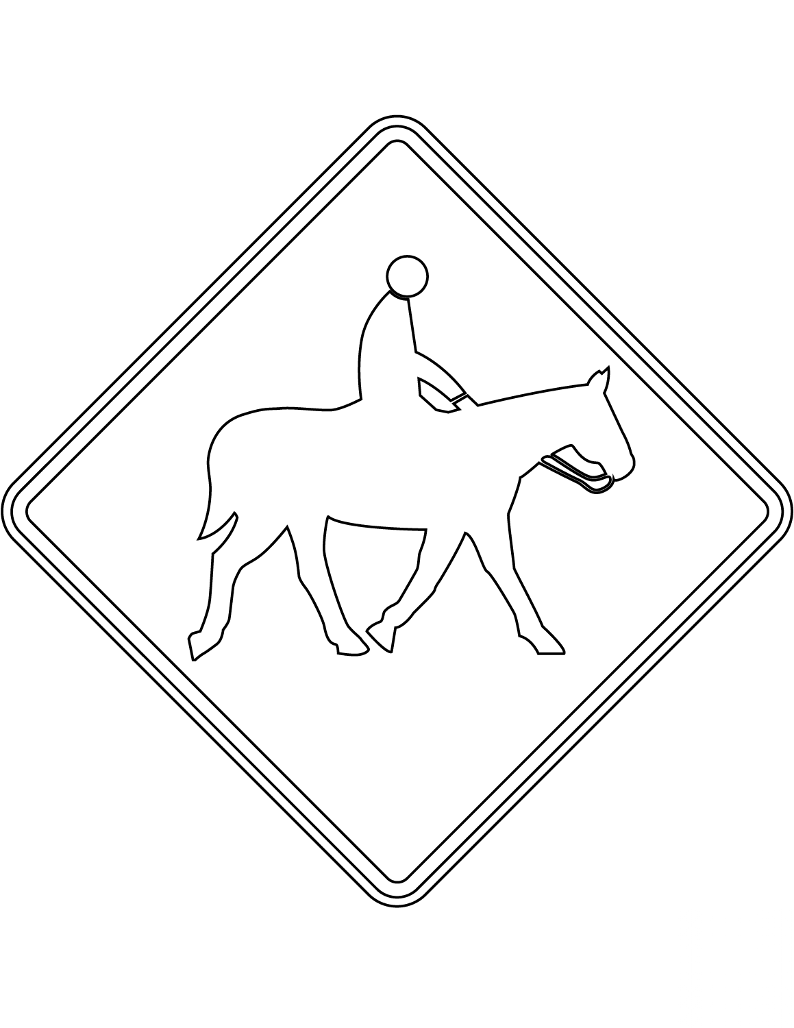 "Watch for Horses" Sign in New Zealand