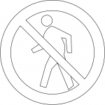 "No Pedestrians" Sign in New Zealand