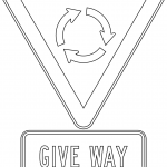 "Give Way with Roundabout" Sign in...