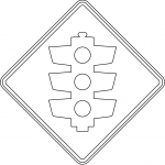 "Traffic Lights Ahead" Sign in New...