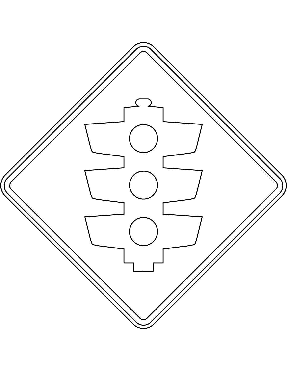 "Traffic Lights Ahead" Sign in New...