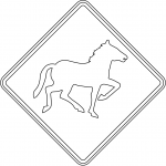 "Watch for large animals (wild...