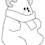 Niedźwiedź polarny w szaliku