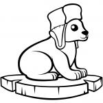 Funny Bear in a Ushanka Hat on an...