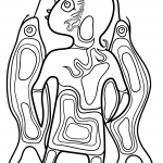 Boy with Fish by Norval Morrisseau