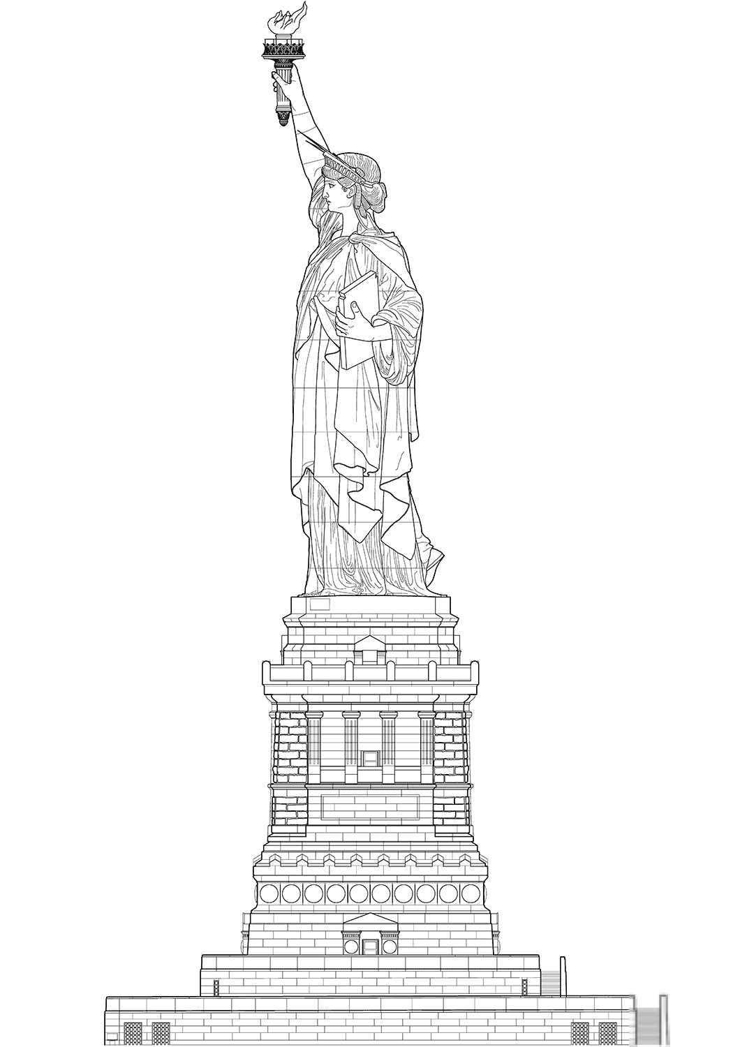 Statue of Liberty with Pedestal...