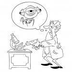 Naukowiec strzelający do swojego...