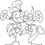 Watering Can with Flowers