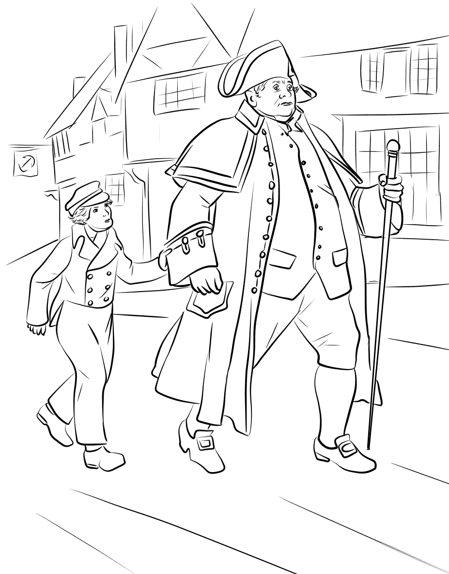 Mr. Bumble and Oliver Twist