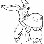 Cute Cartoon Donkey