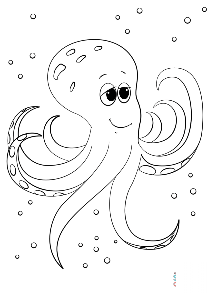 Cute Cartoon Octopus