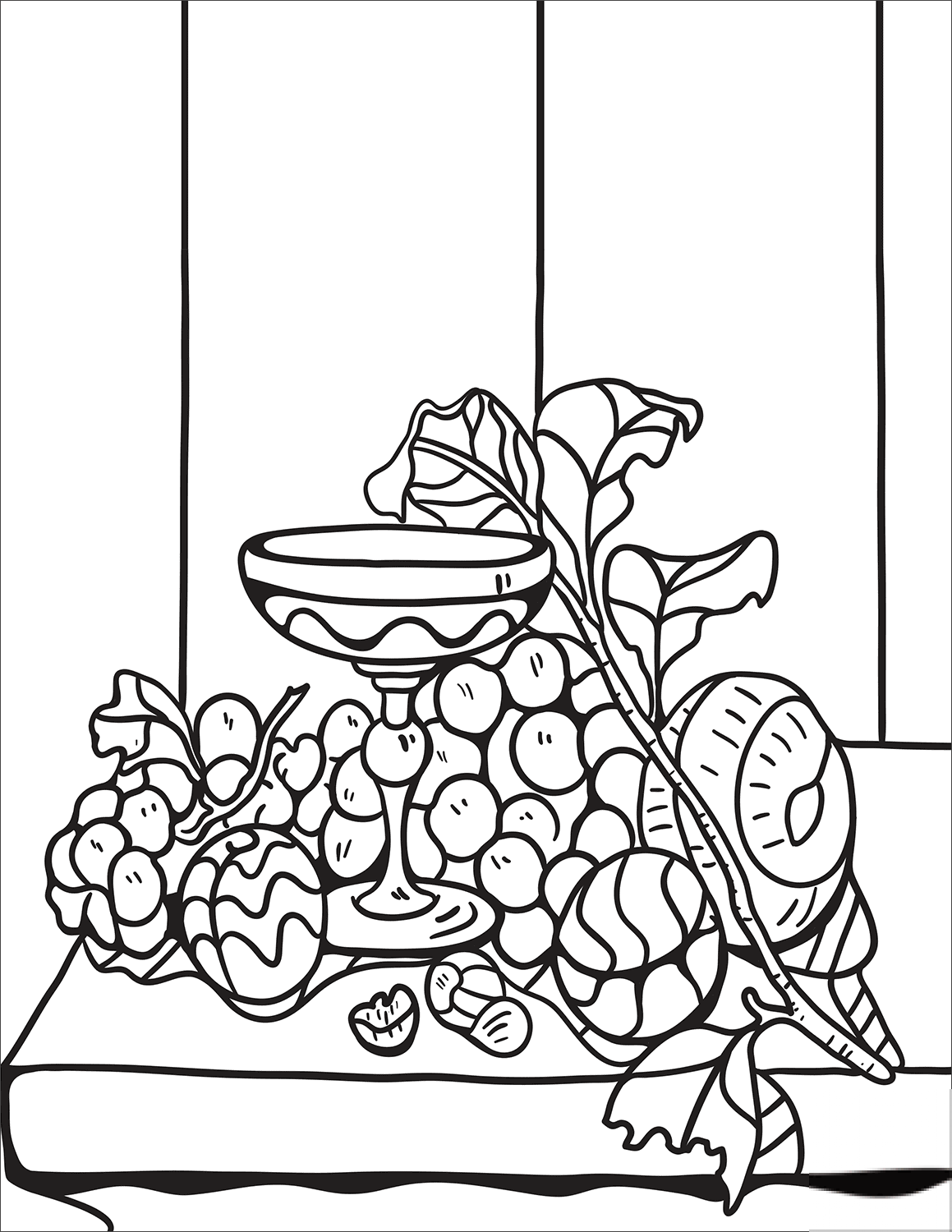 Zentangle Fruits and Chalice