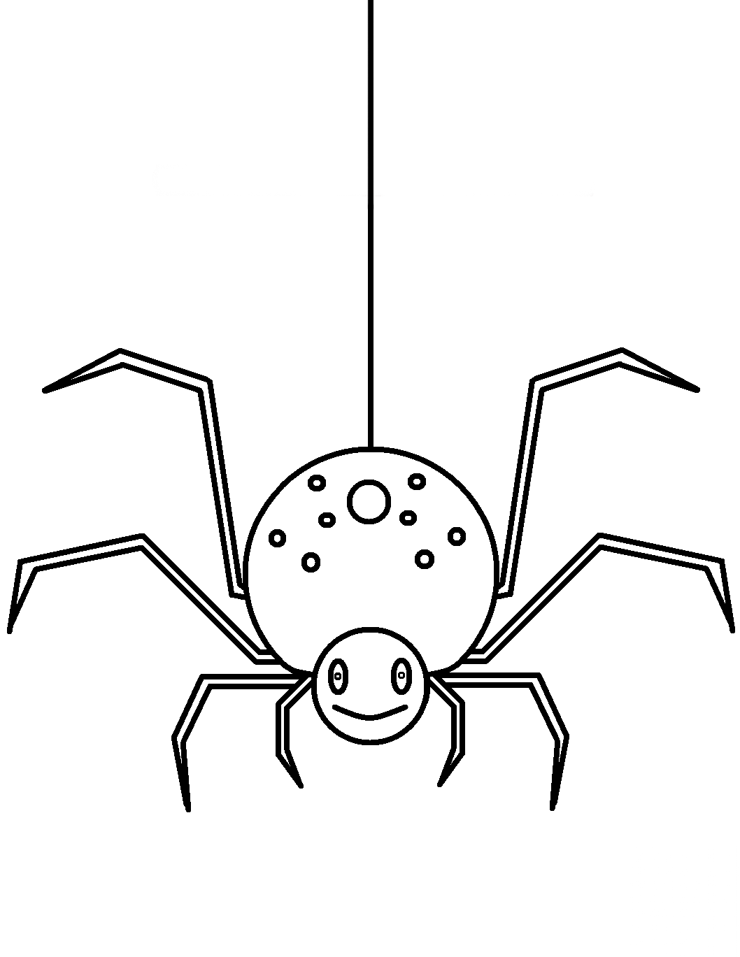 Pająk na nici przędnej