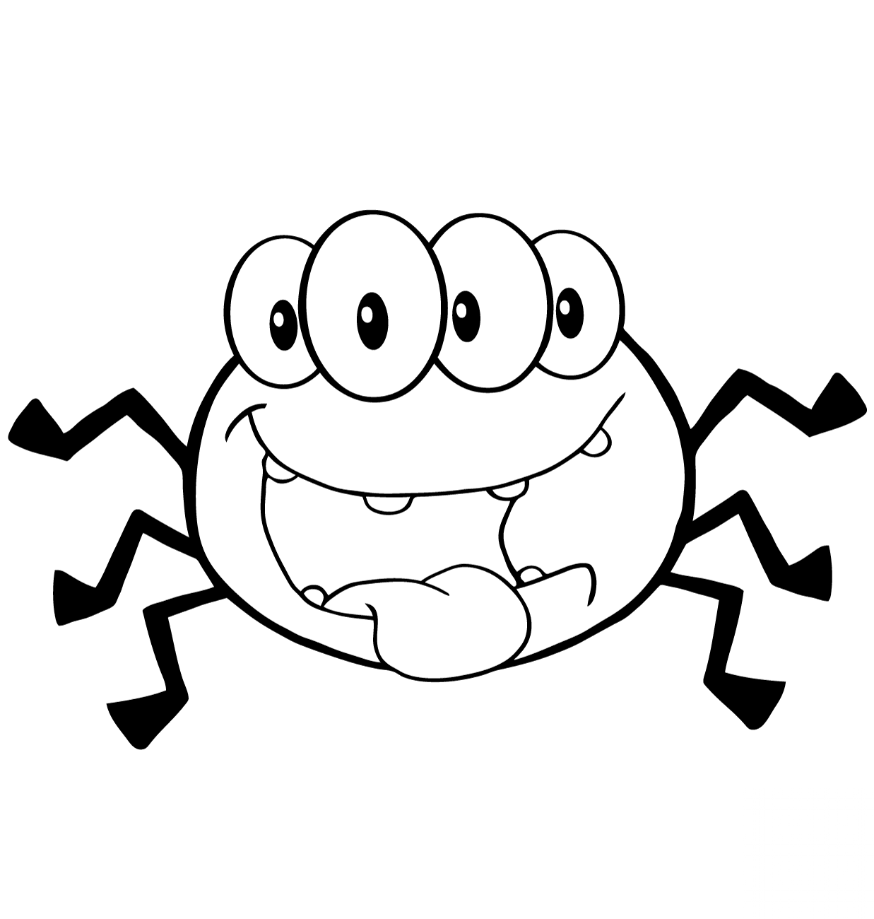 Happy Cartoon Spider