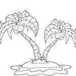 Palma kokosowa na wyspie