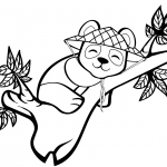 Cute Panda on a Tree