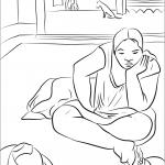 Brooding Woman by Paul Gauguin