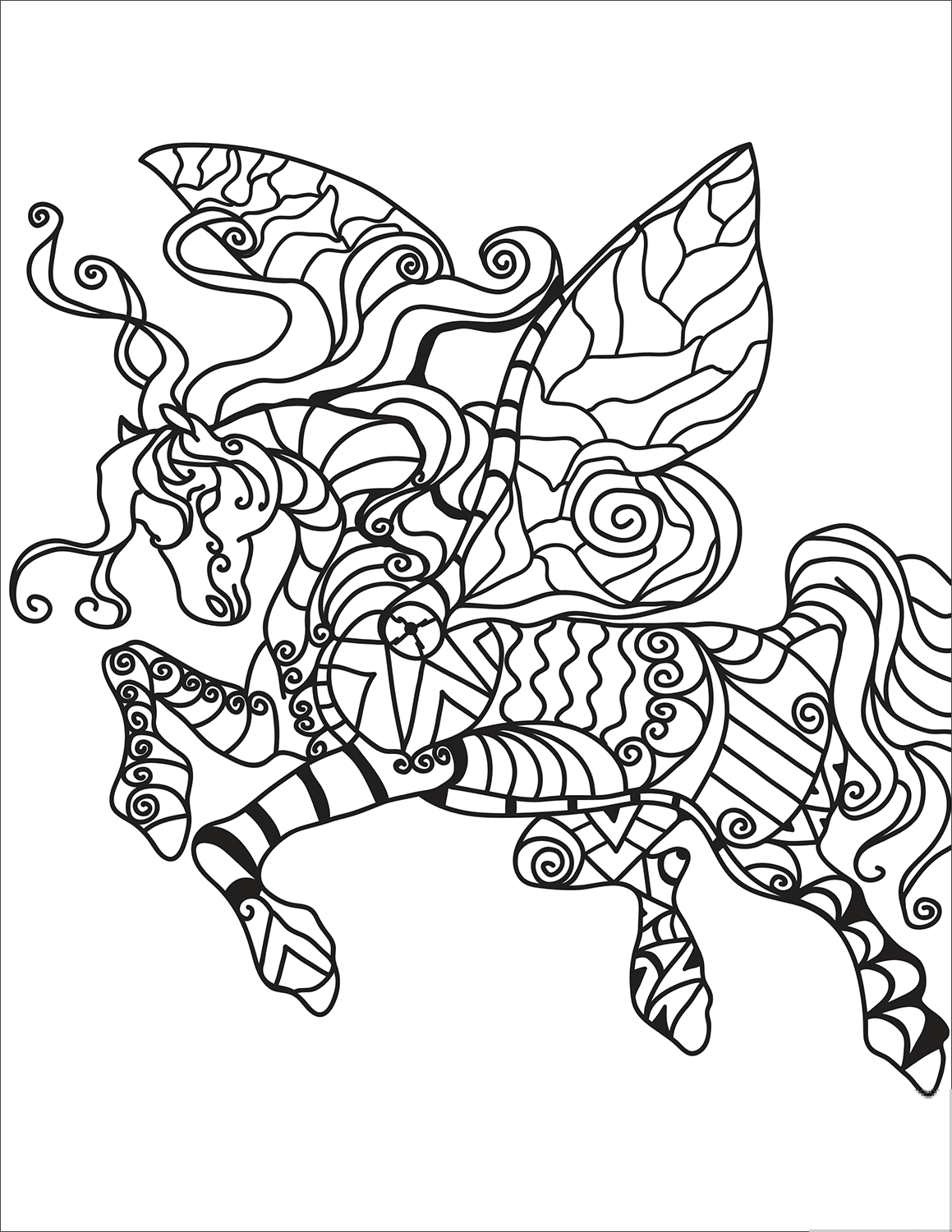 Pegasus Zentangle