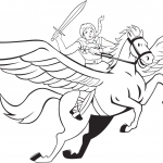 Walkiria jadąca na Pegazie