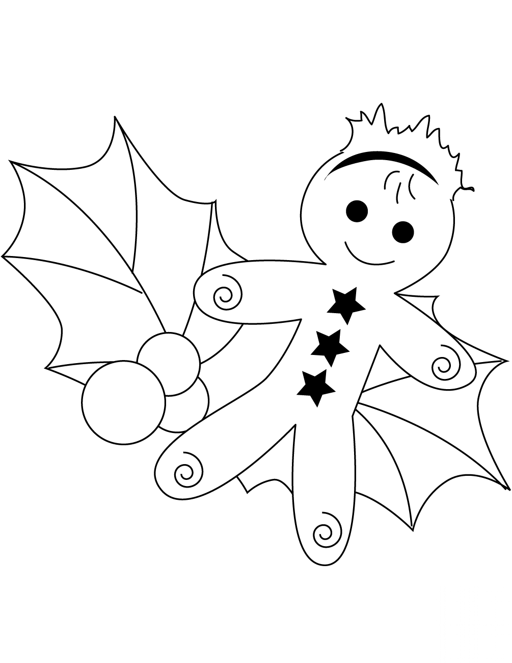 Christmas Gingerbread and Holly Leaf