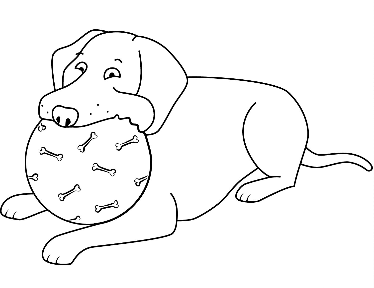 Funny Labrador Retriever Playing Ball