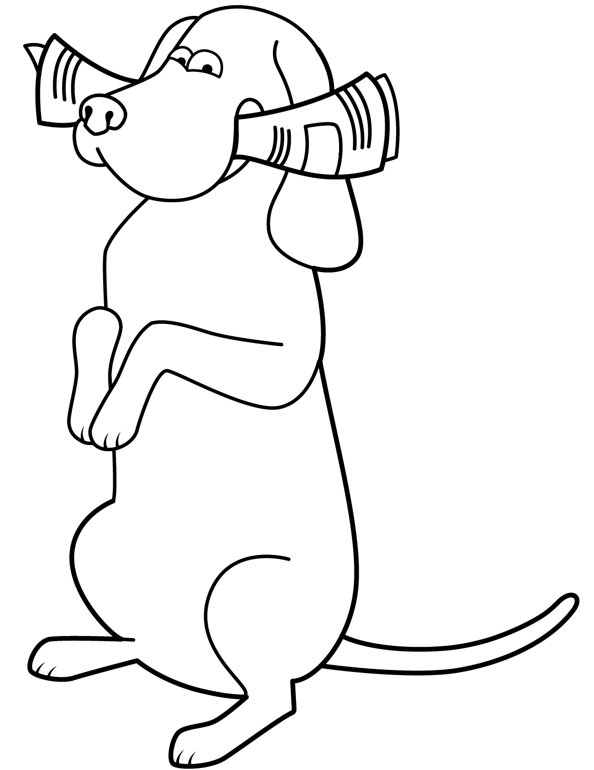 Funny Beagle with a Newspaper