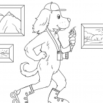 Smoking Dog with Ice Cream on...