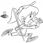 Girl Running from a Bee