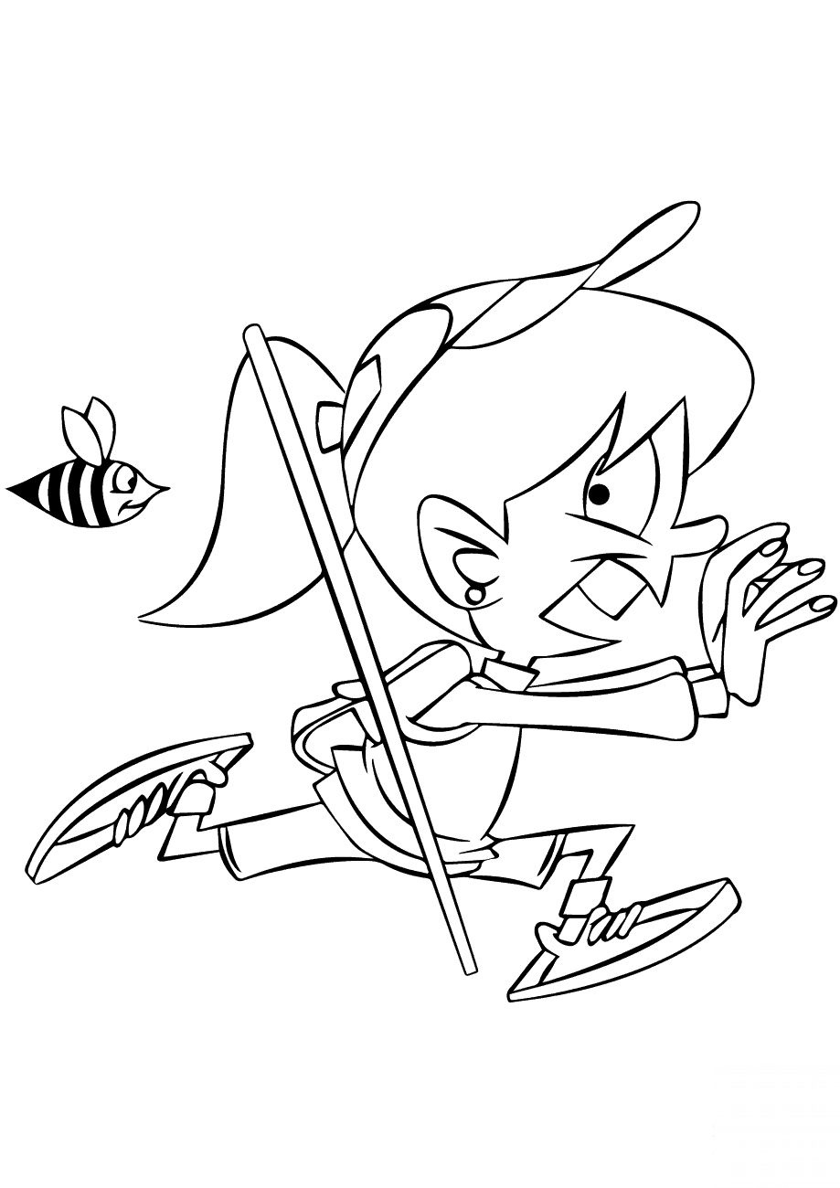 Girl Running from a Bee